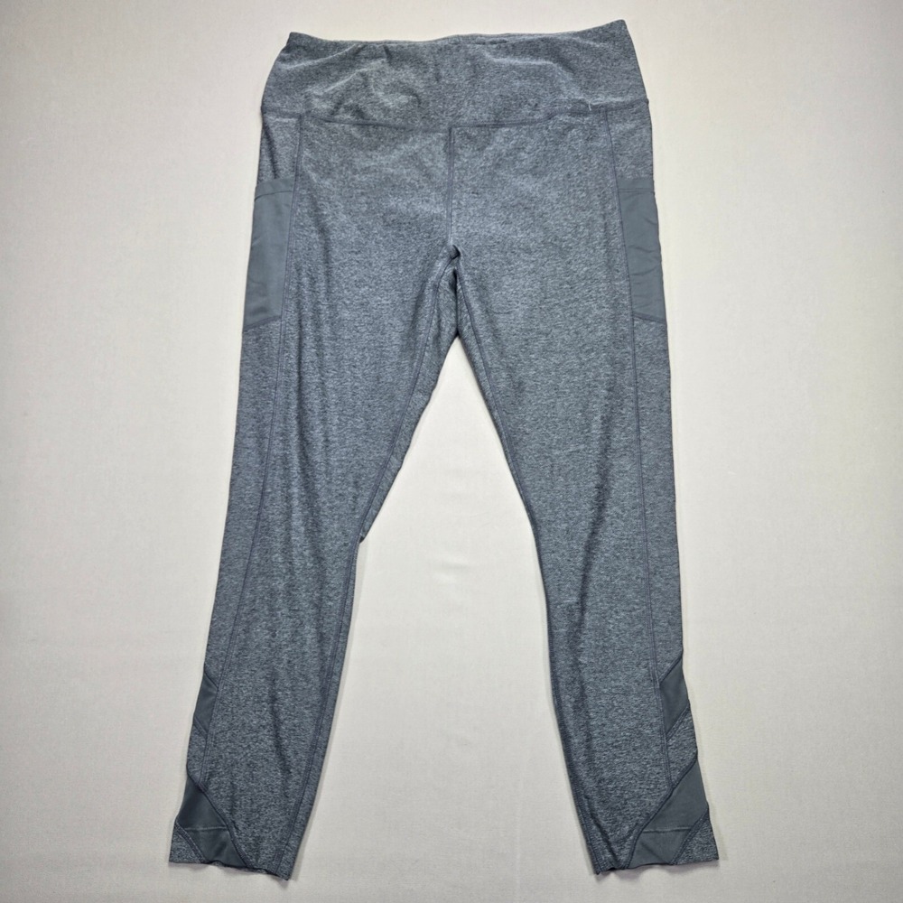 Mondetta Athletic Leggings Yoga Pants Workout Running Side Pocket Gray XL